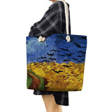 Van Gogh Oil Painting Print Beach Tote Handbag