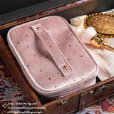 Velvet Cosmetic Bag Large Capacity Toiletries Organizer Makeup Cases