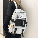 Teenage Girl And Boy Backpack Student Schoolbag Waterproof Women Backpacks