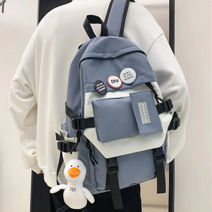 Teenage Girl And Boy Backpack Student Schoolbag Waterproof Women Backpacks