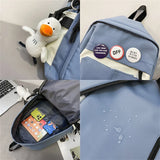 Teenage Girl And Boy Backpack Student Schoolbag Waterproof Women Backpacks