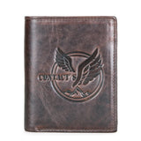 Vertical Three-fold Leather Men's Wallet Multi-functional