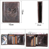 Vertical Three-fold Leather Men's Wallet Multi-functional