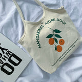 Canvas Shoulder Bag Fruit Ins Wild Female Student Handbag