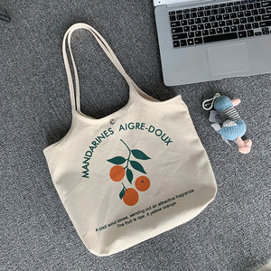 Canvas Shoulder Bag Fruit Ins Wild Female Student Handbag