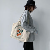 Canvas Shoulder Bag Fruit Ins Wild Female Student Handbag