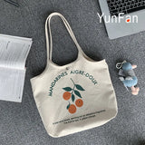 Canvas Shoulder Bag Fruit Ins Wild Female Student Handbag
