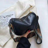 Bohemian Wide Strap PU Leather Tote Women's Handbag