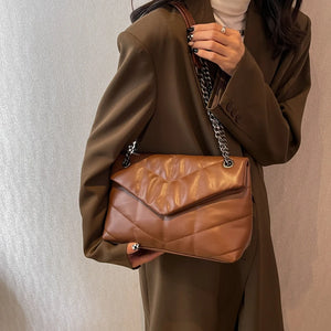 Vintage V-Line Shoulder Crossbody Bags Women Handbag and Purses