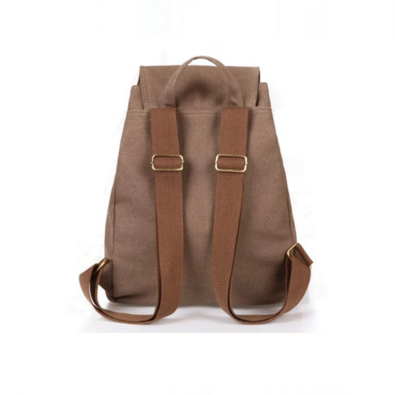 Canvas Drawstring Backpack Large Capacity Fitness Sports Bag