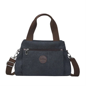 Vintage Casual Women Bag Canvas Handheld Crossbody Bag