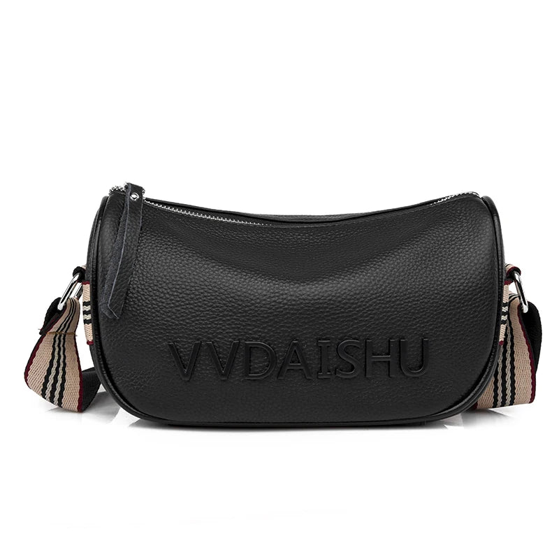 Vintage Cowhide Shoulder Bag Women Leather Messenger Bags Crossbody Bags