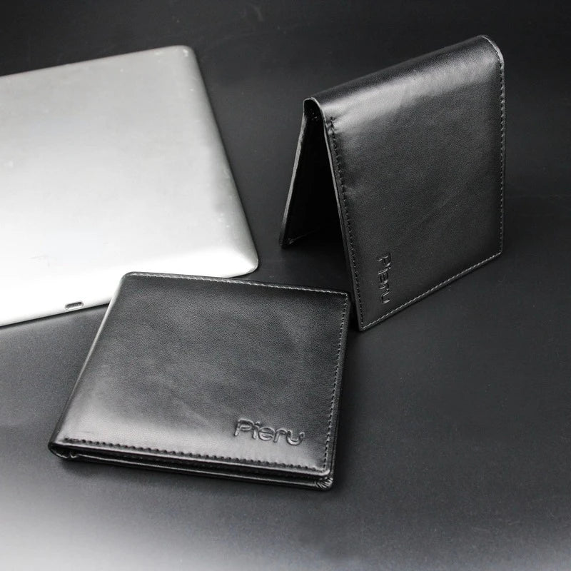 Vintage Men Wallet Oil Wax Leather Coin Zipper Purse