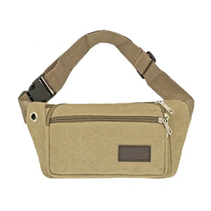 Vintage Canvas Waist Bag Large Phone Belt Pouch