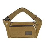 Vintage Canvas Waist Bag Large Phone Belt Pouch