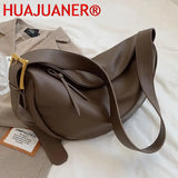 Vintage Crossbody Bags Large Capacity Handbags Solid Shoulder Bags