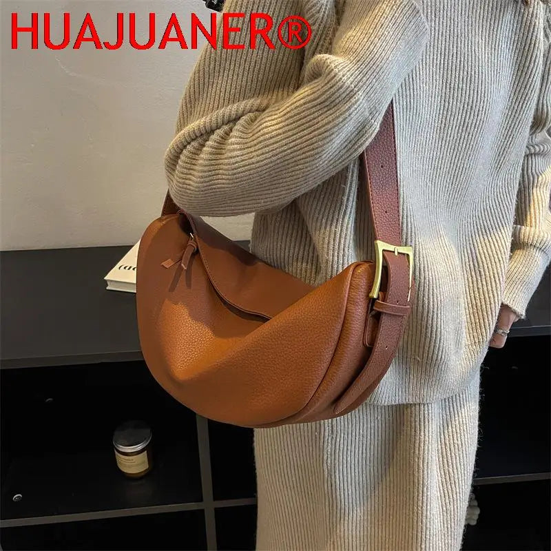 Vintage Crossbody Bags Large Capacity Handbags Solid Shoulder Bags