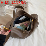 Vintage Crossbody Bags Large Capacity Handbags Solid Shoulder Bags