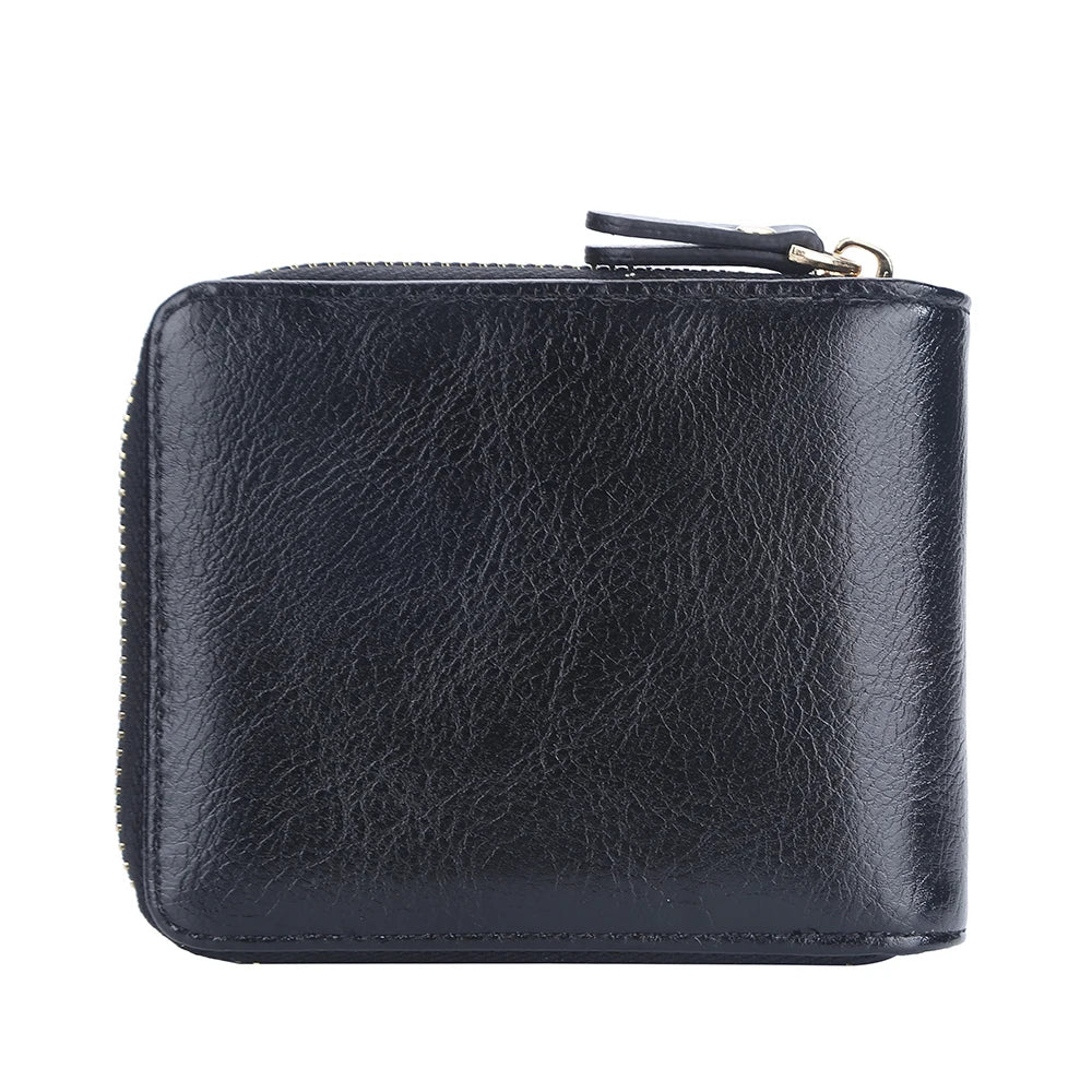 Vintage Men's Wallet Short Purse Zip Clutch