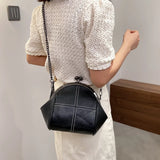 Vintage Shell Lock Bag Women Shoulder Crossbody Bags PU Leather Tote