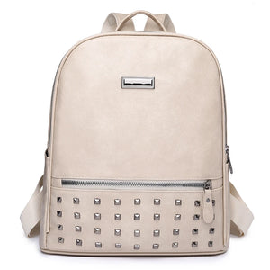 Vintage Women Backpack Large Capacity Student School Bag Cowhide