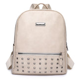 Vintage Women Backpack Large Capacity Student School Bag Cowhide
