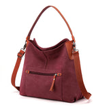 Vintage Women's Top-Handle Crossbody Bag Canvas Handbag