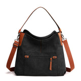 Vintage Women's Top-Handle Crossbody Bag Canvas Handbag