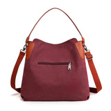 Vintage Women's Top-Handle Crossbody Bag Canvas Handbag