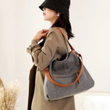 Vintage Women's Top-Handle Crossbody Bag Canvas Handbag