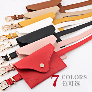 Waist Bag PU Leather Fanny Pack Belt Phone Pouch Vintage Women Messenger Bags