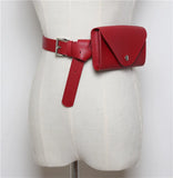 PU Leather Waist Bag Fanny Pack Female Phone Pouch Small Chest Pack