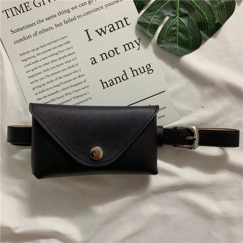 Vintage Women Waist Bag PU Leather Fanny Pack Phone Pouch