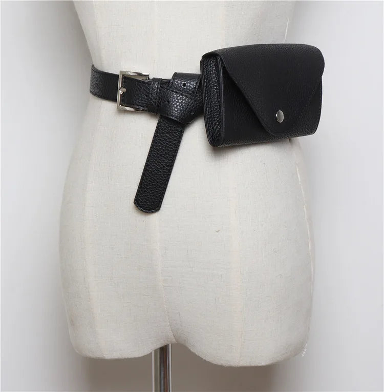 Vintage Waist Bag PU Leather Fanny Pack Phone Pouch