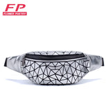 Luminous Belt Bag for Women, Geometry Waist Pack for Girls