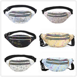 Silver Waist Bag Women Crossbody Fanny Pack