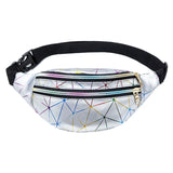 Silver Waist Bag Women Crossbody Fanny Pack