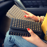 Rivets Teen Girl Women Wallet Phone Pocket Purse Carteira Feminina Wallet