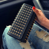 Rivets Teen Girl Women Wallet Phone Pocket Purse Carteira Feminina Wallet