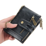Short Wallet Men's Retro Multi-card PU Waterproof Wallet