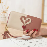 Tassel Zipper Wallet for Women with Phone Bag