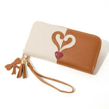 Tassel Zipper Wallet for Women with Phone Bag
