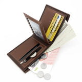 Men's Small Clutch Wallet Business Zipper Purse