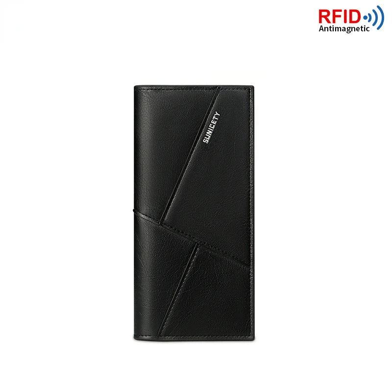 Anti-theft Long Ultra-thin Wallet Double Fold Soft Purse