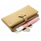 Small Fresh Flower Buckle PU Wallet Women's Handbag