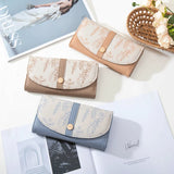 Women's Long PU Buckle Zipper Handbag