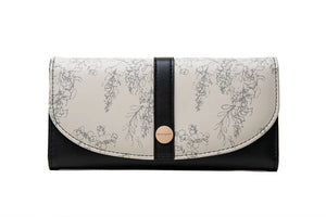 Women's Long PU Buckle Zipper Handbag