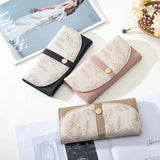 Women's Long PU Buckle Zipper Handbag