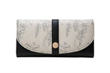 Women's Long PU Buckle Zipper Handbag