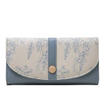 Women's Long PU Buckle Zipper Handbag